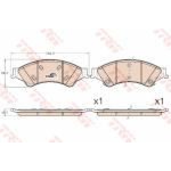 TRW GDB2005 Fren Balatası Ön Ranger 11-