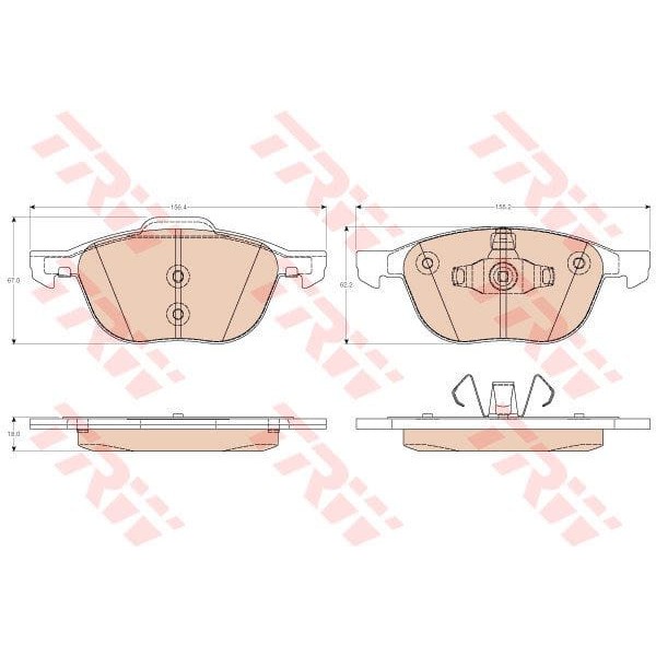 TRW GDB2011 Fren Balatası Ön Cmax 10- Cmax 03- Focus II 04- Focus III 11- Kuga 13- Kuga 08- Tourneo 