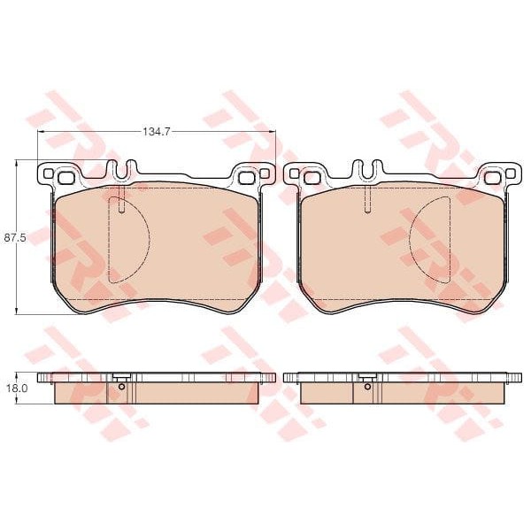 TRW GDB2013 Fren Balatası Ön R231 Sl Serisi Sl350 Sl500 W222 S Serisi S350 S400 S500 