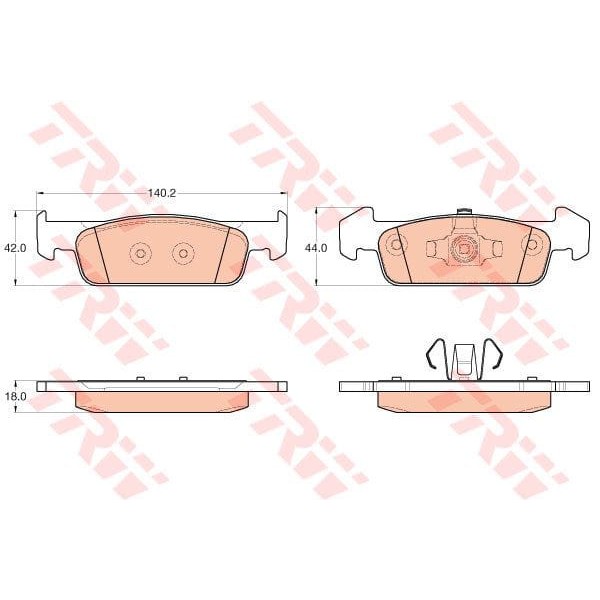 TRW GDB2018 Fren Balatası Ön Logan II 12- 1.2 Sandero II 12- 1.2