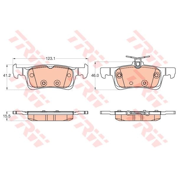 TRW GDB2037 Fren Balatası Arka 308 13- / C4 Grand Picasso 13- C4 Picasso 13- 