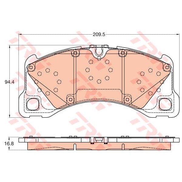 TRW GDB2052 Fren Balatası Ön Porsche Panamera 4.8 Turbo S 11-