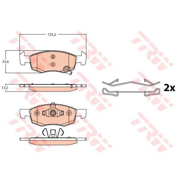 TRW GDB2099 Fren Balatası Ön Corsa E 14- 