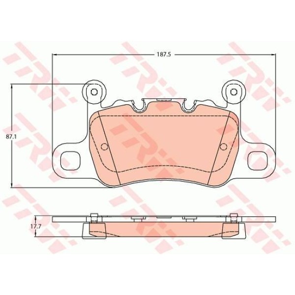 TRW GDB2104 Fren Balatası Arka 911 12- 