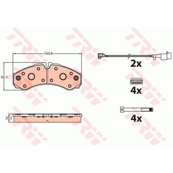TRW GDB2109 Fren Balatası Arka Daily VI 14-