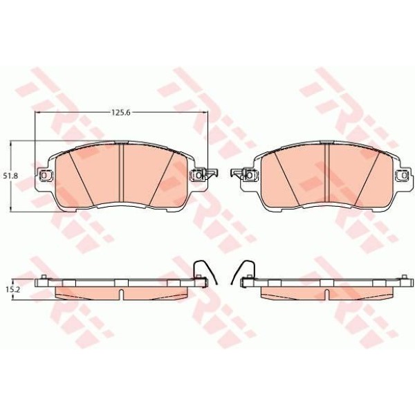 TRW GDB2122 Fren Balatası Ön Mazda 2 14- 
