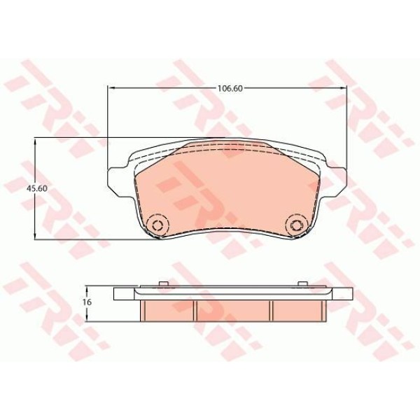 TRW GDB2136 Fren Balatası Arka Megane IV 15- Espace V 15- Megane IV Grandtour 16- Talisman 15- 