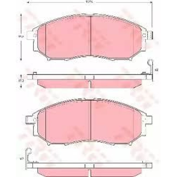 TRW GDB2143 Ön Balata Arteon 17-Caddy IV 15-Golf Vıı 14-Passat 14-Tiguan 16-