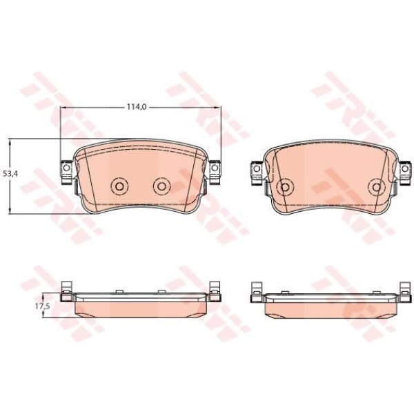 TRW GDB2166 Fren Balata Arka-(Fiat : Scudo / Citroen : Jumpy / Peugeot : Expert)