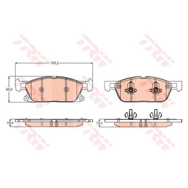 TRW GDB2167 Fren Balatası Ön Ford Galaxy III 2.0TDCI 15- S-Max II 2.0 TDCI 15- 