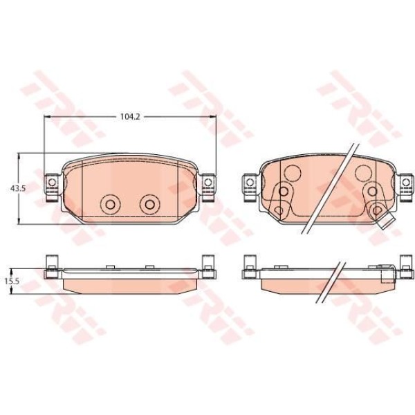 TRW GDB2172 Arka Fren Balatası Mazda 3 17- 
