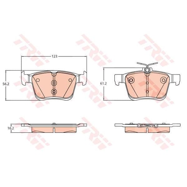 TRW GDB2179 Disk Fren Balatası Arka Aks A3 2012- . Q2 2016- . Tt 2014-