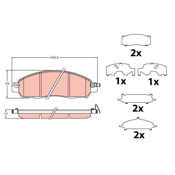 TRW GDB2182 Fren Balatası Ön Navara 2,3 2014 - (4×4) 