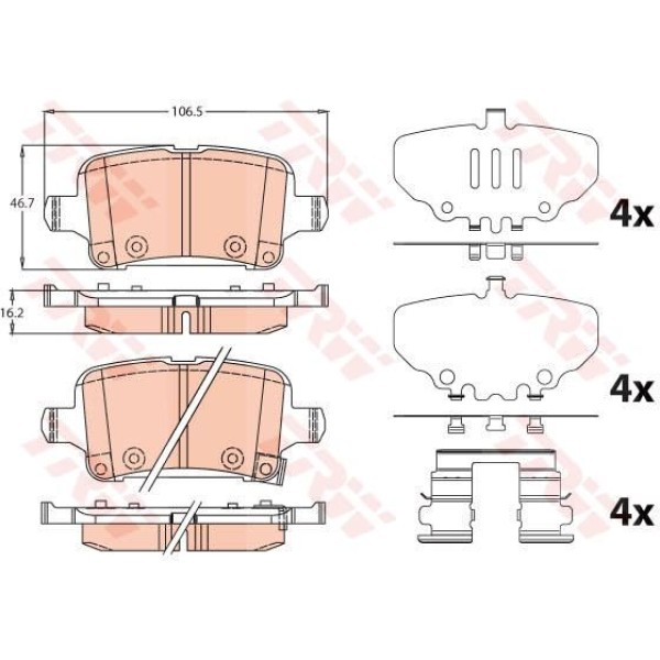 TRW GDB2184 Fren Balatası Arka (Opel: Insignia B) 
