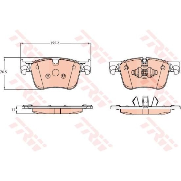 TRW GDB2193 Ön Balatası P3008 2016 P508 P5008 II 2016 Partner Berlingo 2018 Ds7 2017 