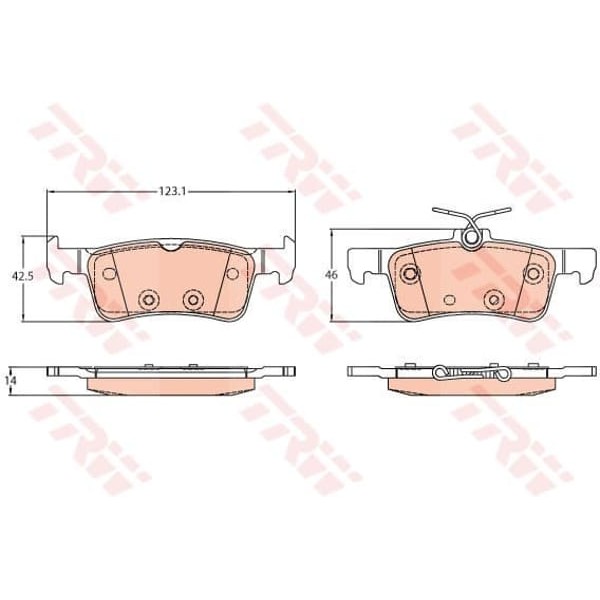 TRW GDB2194 Arka Fren Balatası Fiesta Vıı 2017-