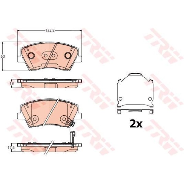 TRW GDB2203 Ön Fren Balatası Hyundai Elantra 2015 -