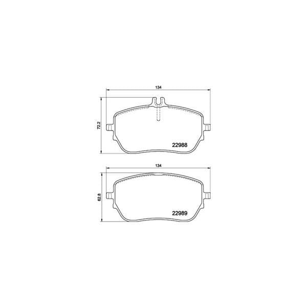TRW GDB2330 Ön Disk Balata A-Class W177 -A-Class Saloon V177 -B-Klasse Sports Tourer W247 -Cla C118 