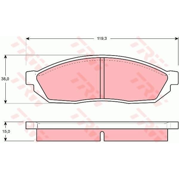 TRW GDB254 Fren Balatası Ön Alto 86-95