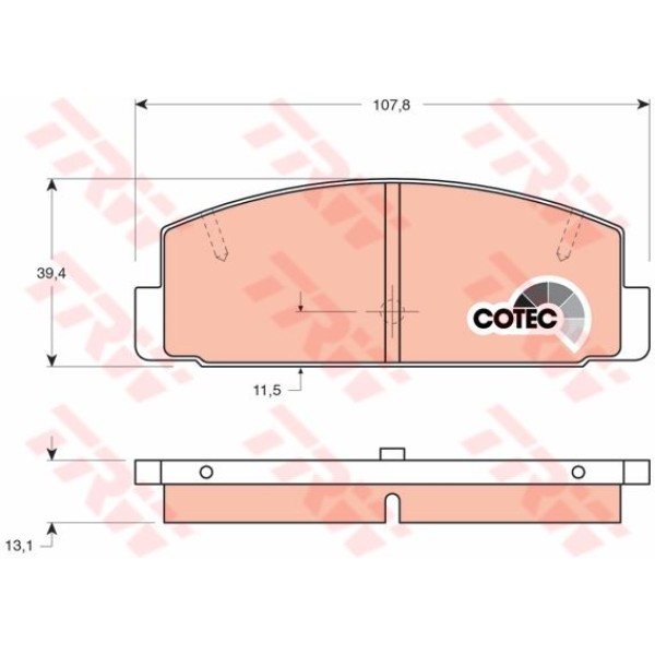 TRW GDB3088 Fren Balatası Arka Mazda 6 03-10 323 F 98- 626 97-02 Rx7 89- Premacy 9-