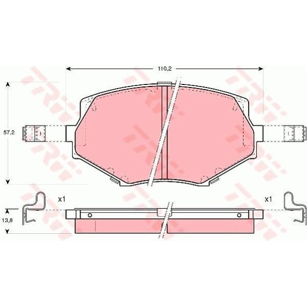 TRW GDB3103 Fren Balatası Ön Mx5 98-05 