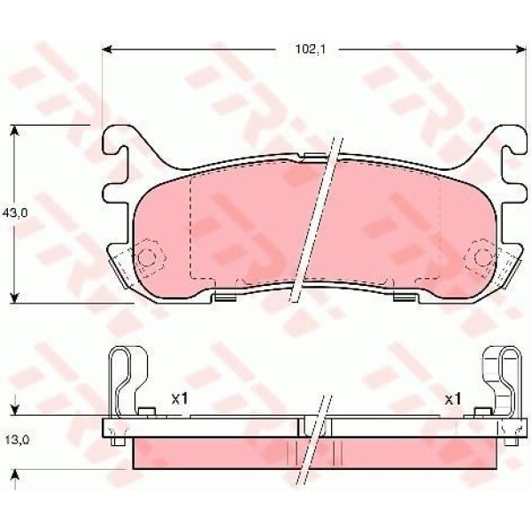 TRW GDB3129 Fren Balatası Arka Mx-5 94-05 1.6 1.8 16V 