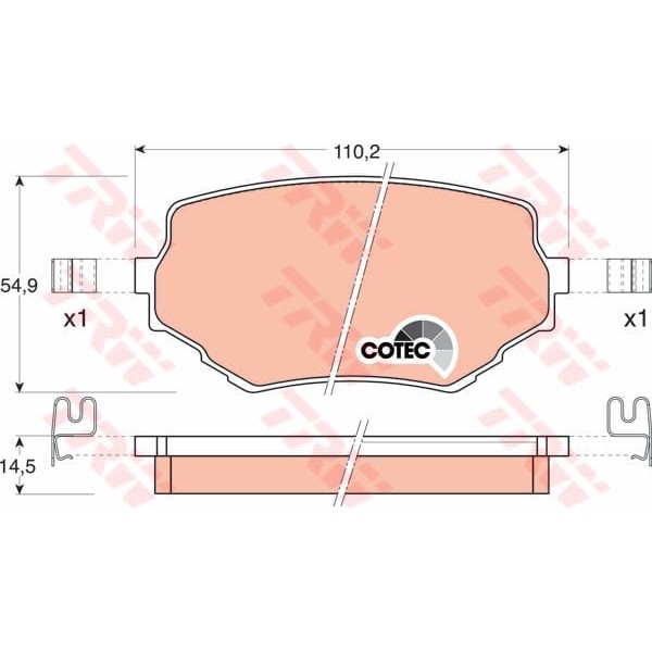 TRW GDB3132 Fren Balatası Ön Grand Vitara 01-05 2.0 HDI 16V 4X4