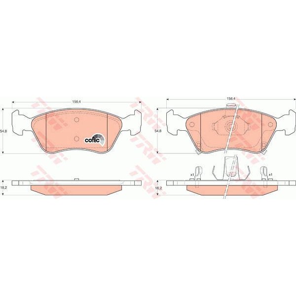 TRW GDB3163 Fren Balatası Ön Avensis 97-03