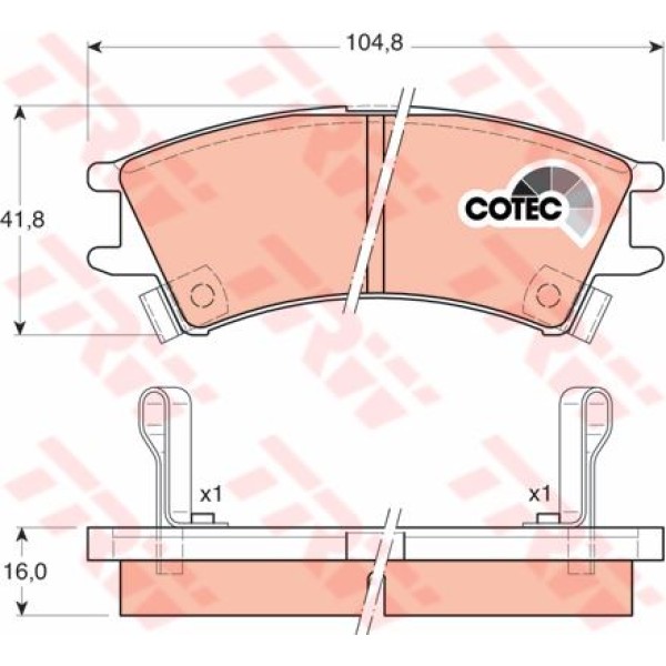 TRW GDB3165 Fren Balatası Ön Atos 98- 