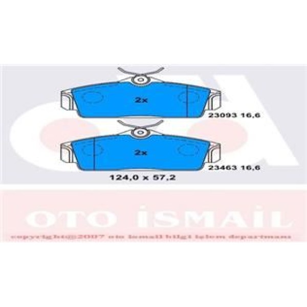 TRW GDB3168 Fren Balatası Ön Primera 96-02 Almera 00- Altı Düz Tıp 