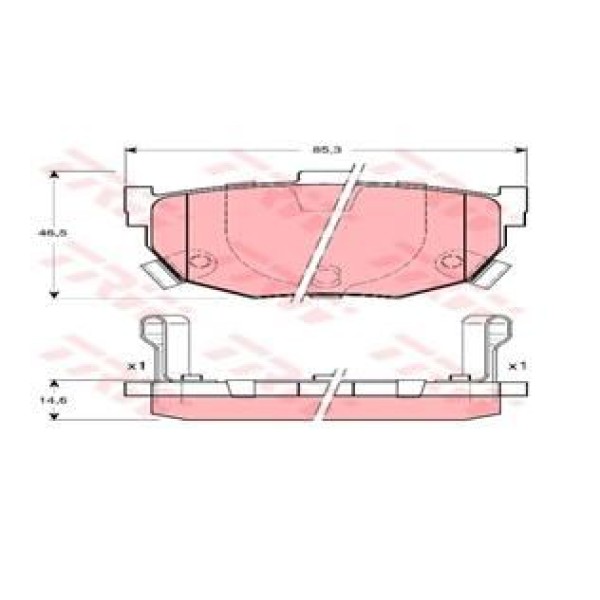 TRW GDB3170 Fren Balatası Arka Coupe 02- Elantra 00- / Cerato 04- / Maxıma 88-94
