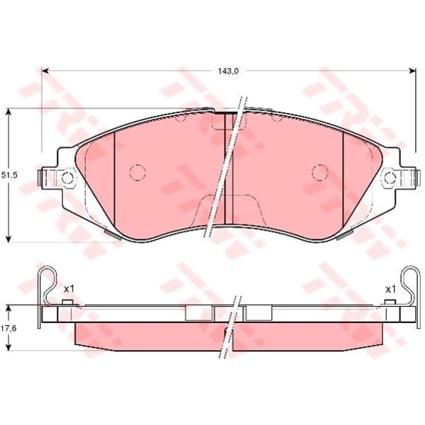 TRW GDB3171 Fren Balatası Ön Rezzo 00- Leganza 97- Nubira 97-