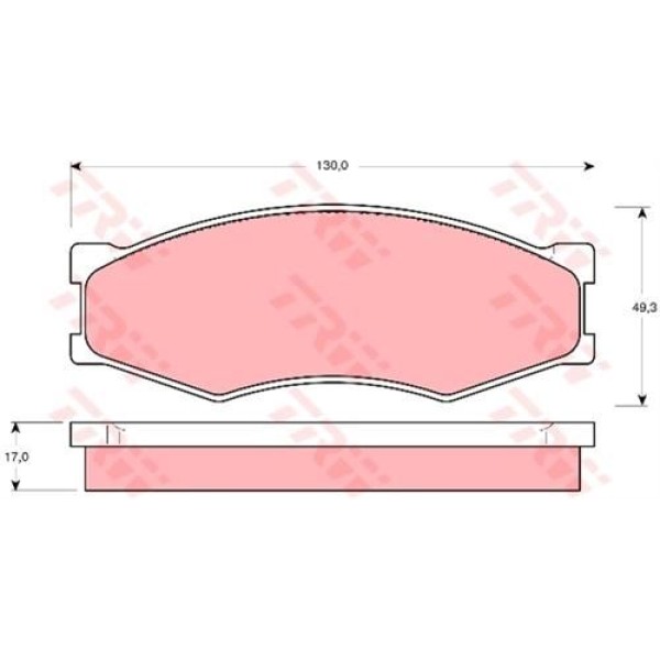 TRW GDB318 Fren Balatası Ön Pıck-Up D21 90-97 Pıck-Up D22 98-02