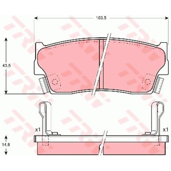 TRW GDB3183 Fren Balatası Ön X-90 Vitara 90-98 3 Kapı 