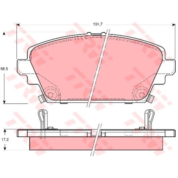TRW GDB3186 Fren Balatası Ön Accord 98-02 / Primera P12 03-10