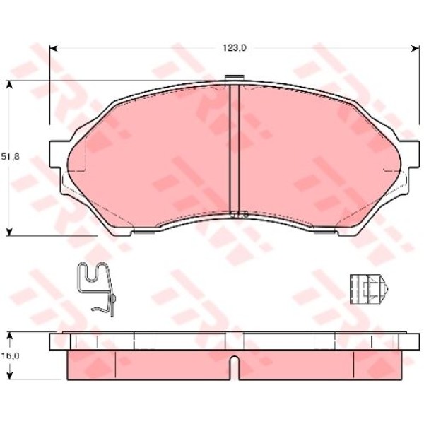 TRW GDB3193 Fren Balatası Ön 323 F 98-01