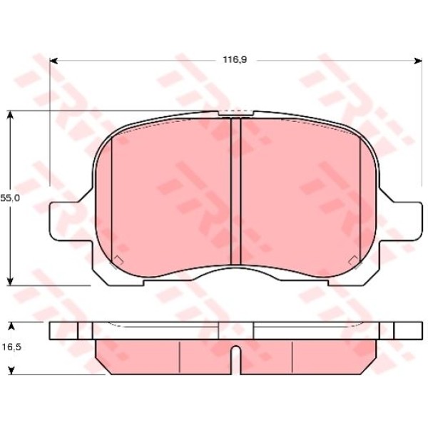TRW GDB3204 Fren Balatası Ön Corolla 97-02 