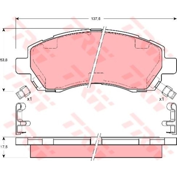 TRW GDB3205 Fren Balatası Ön Impreza 92-00 1.5 1.6 Legacy 94-99 1.8 2.0 