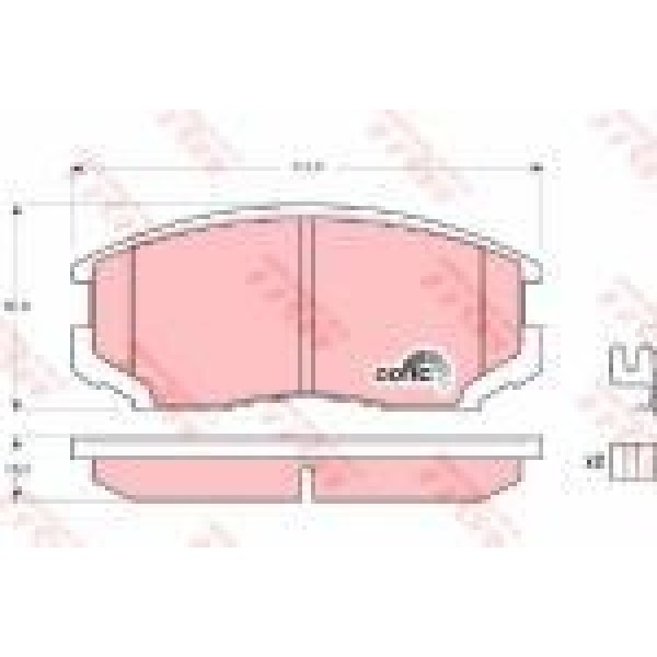 TRW GDB3214 Fren Balatası Ön Colt Lancer / Persona 93- Wıra 00- / Terios 05-