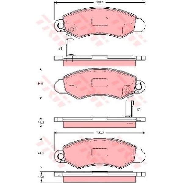 TRW GDB3215 Fren Balatası Ön Justy 95-03 / Swift 89-01 