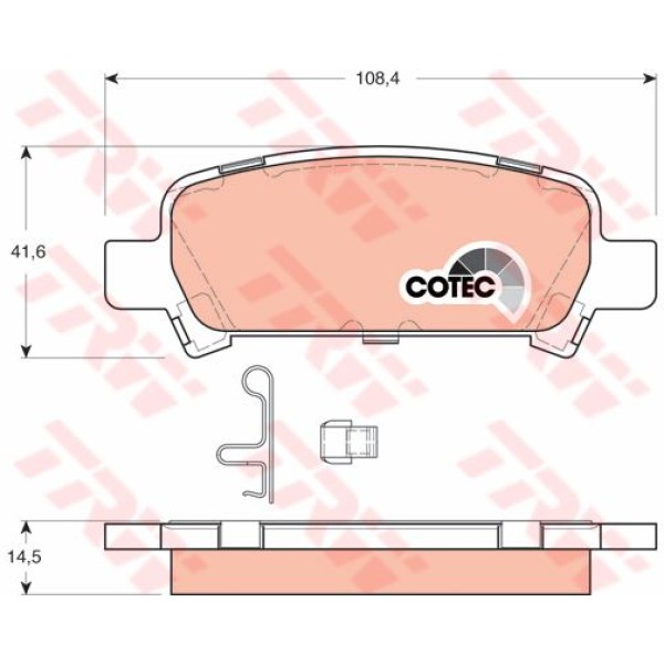 TRW GDB3223 Fren Balatası Arka Forester 97-02 Impreza 95-05 Legacy 98-03 Outback 00-03 