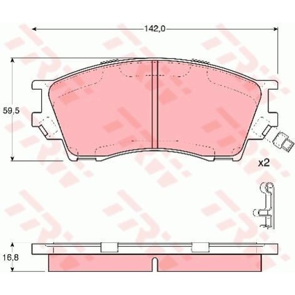 TRW GDB3230 Fren Balatası Ön Xedos 93-00 
