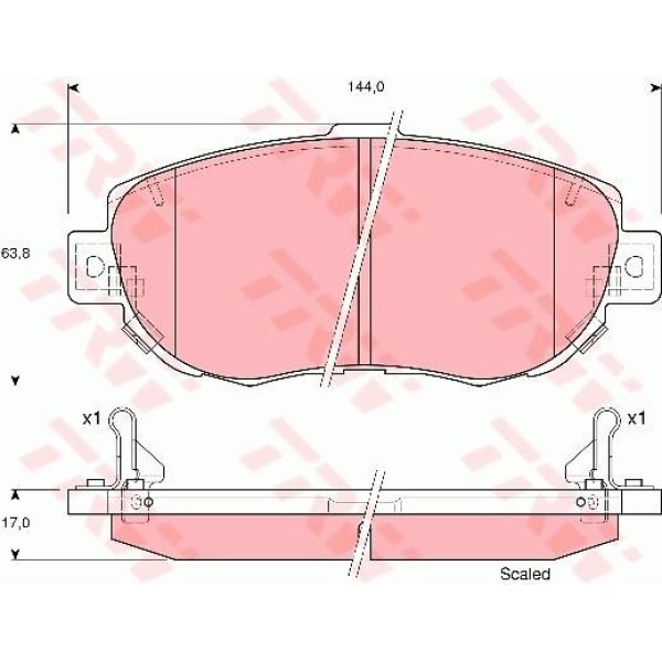 TRW GDB3235 Fren Balatası Ön Lexus Gs 93-05