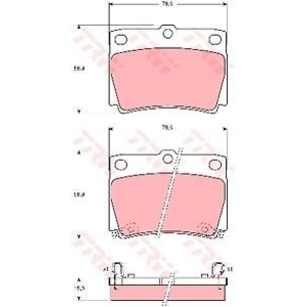 TRW GDB3239 Fren Balatası Arka Pajero 90-06 