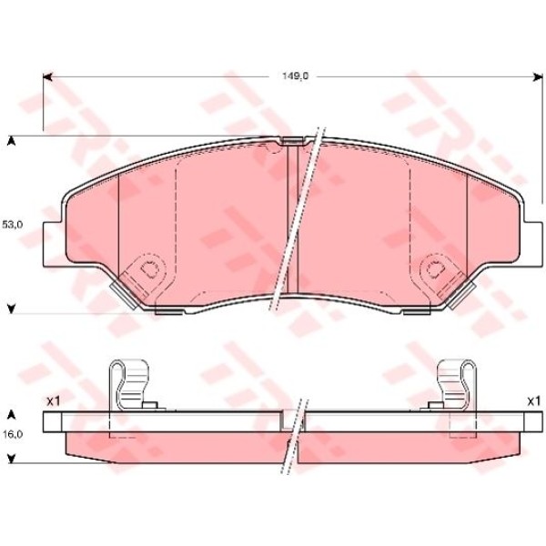 TRW GDB3241 Fren Balatası Ön Retona 99- Sportage 93- 