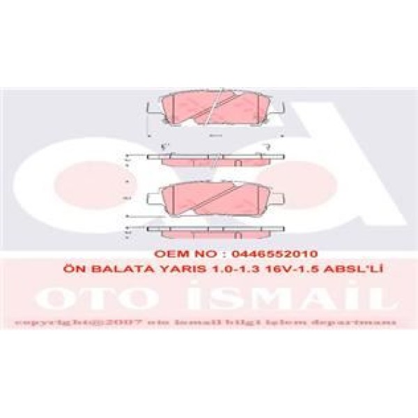 TRW GDB3242 Fren Balatası Ön Yaris 02-05 Celıca 99- 