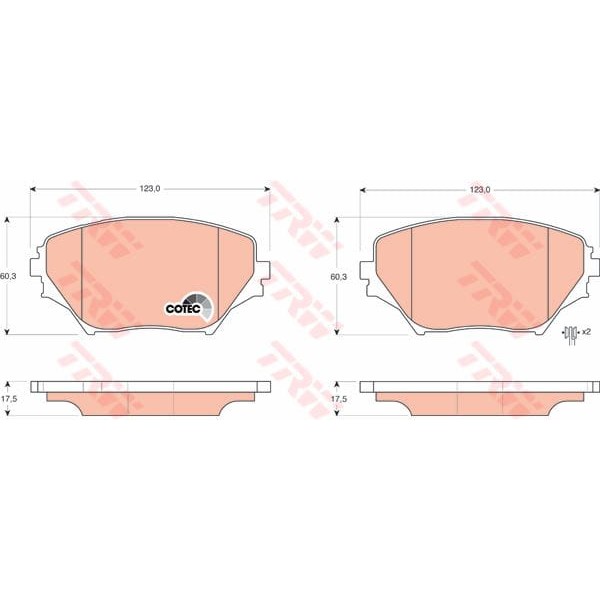 TRW GDB3251 Fren Balatası Ön Rav4 00-05