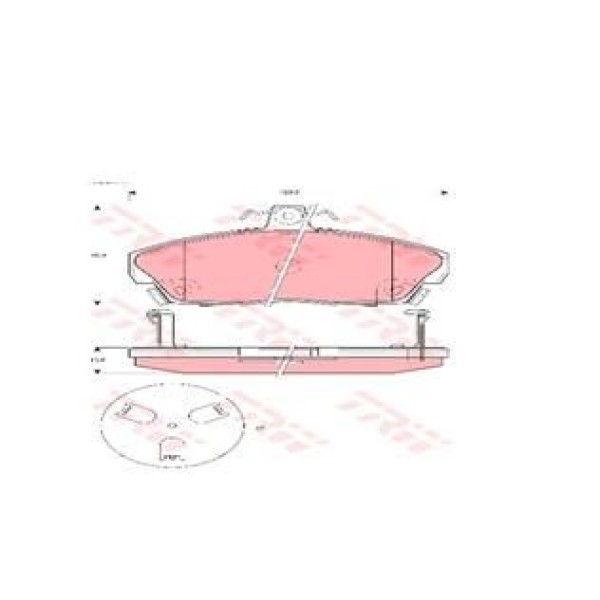 TRW GDB3267 Fren Balatası Ön Civic 01-06 Concerto 89- / 25 99- 45 00- 200 95- 400 95- 800 90-99 / Zr 