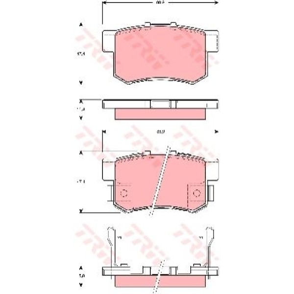 TRW GDB3269 Fren Balatası Arka Cr-V 02-06 Stream 00-