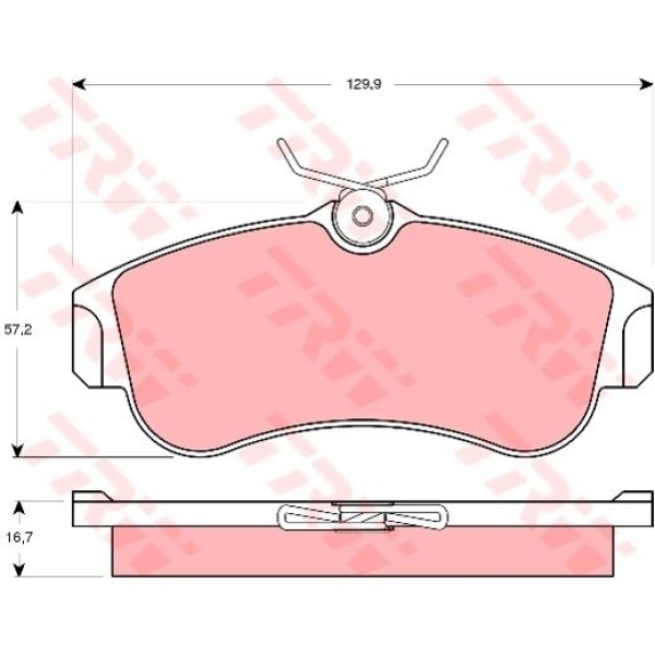 TRW GDB3271 Fren Balatası Ön Primera P11 96-02 Almera 00- Altı Oval Tıp 